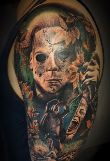 Michael Myers Sleeve Tattoo 