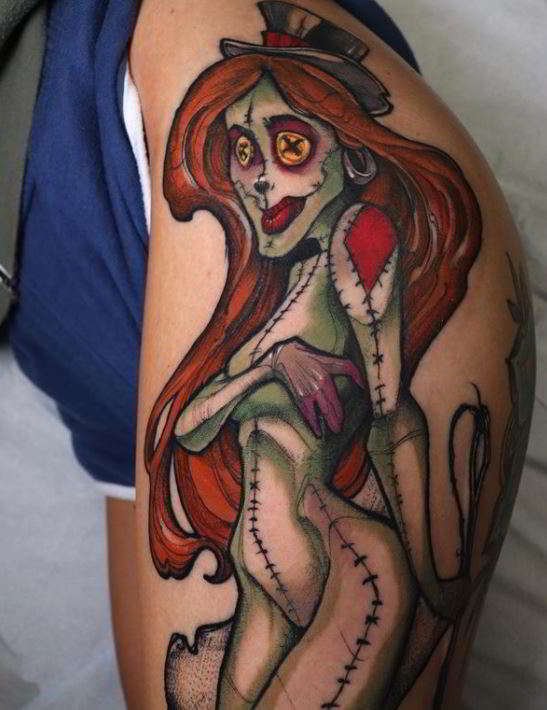 Angel Devil Voodoo Doll Tattoo