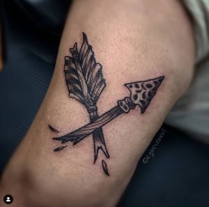 Broken Arrow Cross Tattoo 