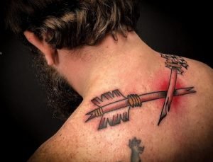 Broken Arrow Back Tattoo 