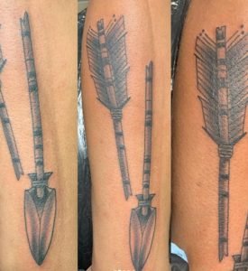 Broken Arrow Arm Tattoo Design