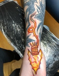 Broken Arrow Full Arm Tattoo