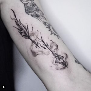 Broken Arrow Dark Tattoo 