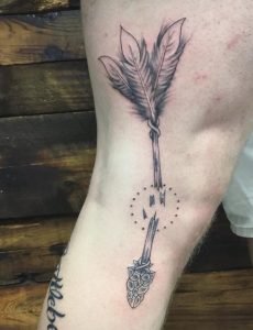 Broken Arrow Point out Tattoo Design