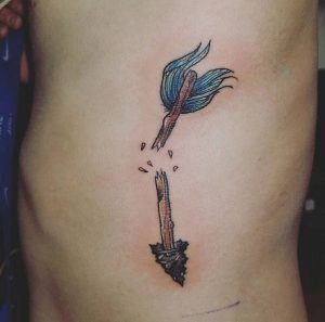 Falling Broken Arrow Unfixed Tattoo