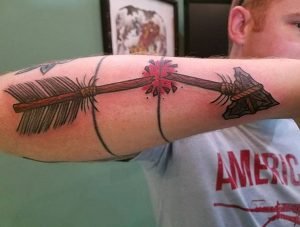 Broken Arrow Full Arm tattoo Design 