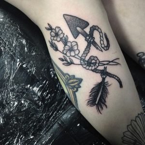 Broken Arrow Folded tattoo 