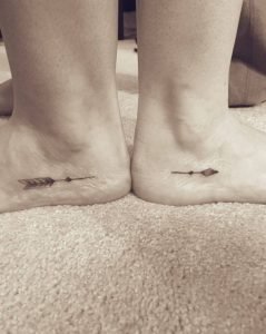 Broken Arrow Foot Tattoo