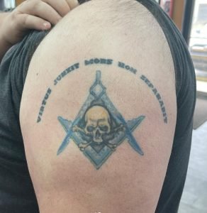 Anti Freemason Skull Tattoo