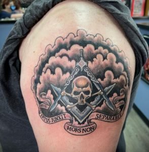 Freemason Scary Skull Tattoo