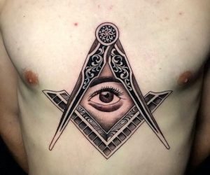 Freemason Full Chest Tattoo 