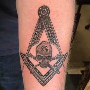 Freemason Devil Skull Tattoo