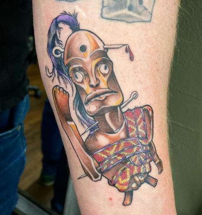 Mardi Gras Voodoo Doll Tattoo