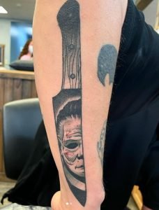 Michael Myers Tattoo Black and Grey