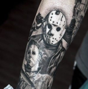 Michael Myers and Jason Tattoo