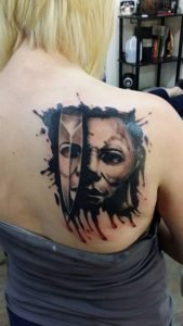 Michael Myers Back Tattoo