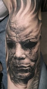 Michael Myers clown Mask Tattoo