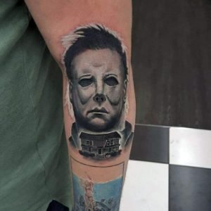 Michael Myers Tattoo Leg