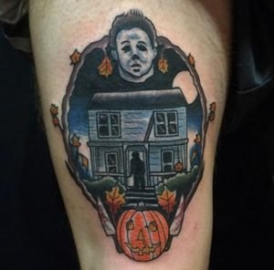 Michael Myers Halloween Pumpkin Tattoo