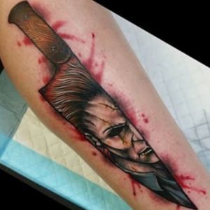 Michael Myers Long Knife Tattoo