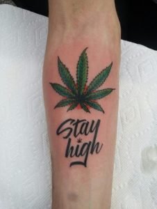 Pot Leaf Sleeve tattoo