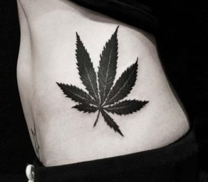 Pot Leaf Tattoo On Body