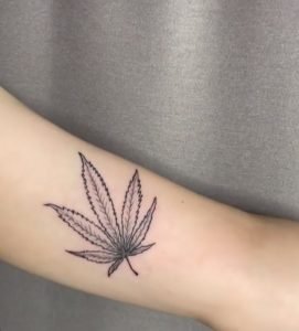 Regular Pot Leaf Tattoo 