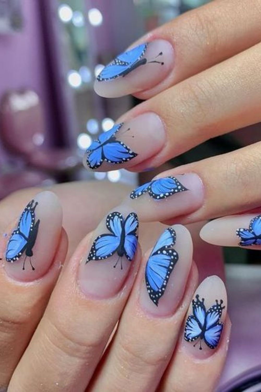 Butterfly Accent Nails