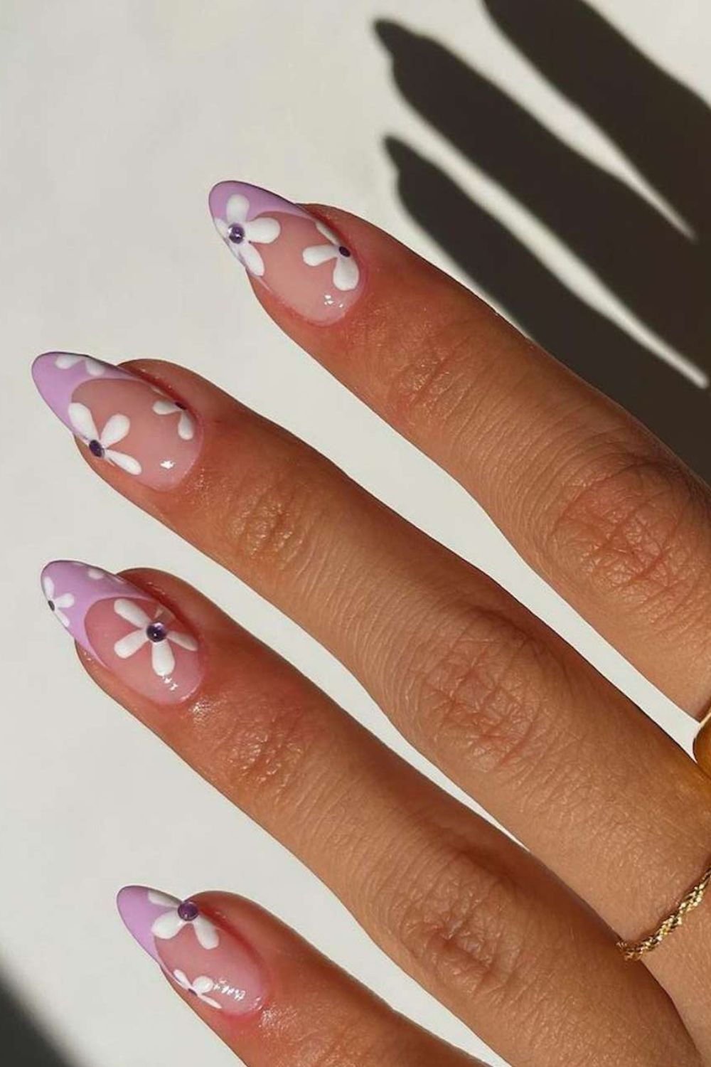 Floral French Manicure