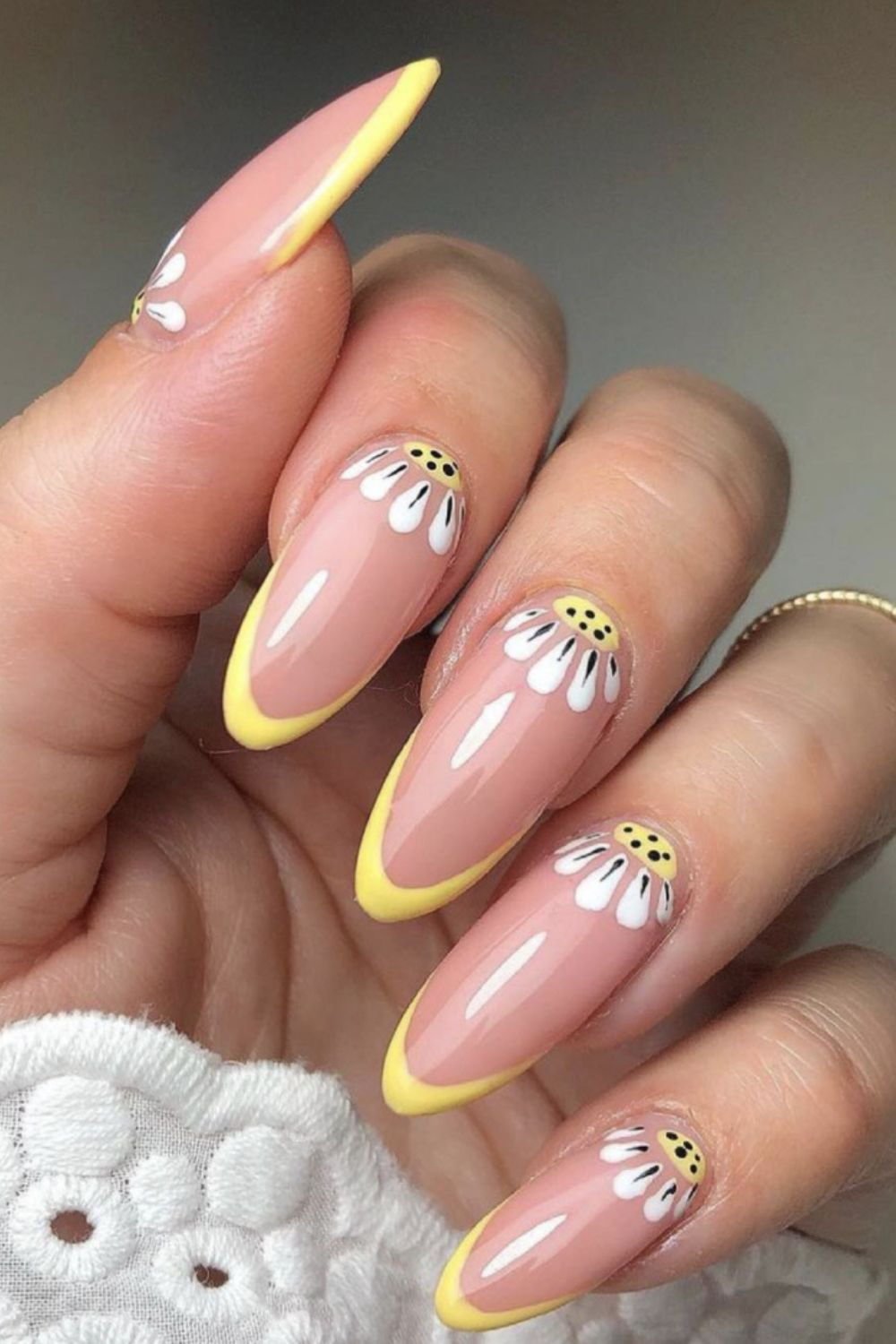 French Tip with a Spring Twist