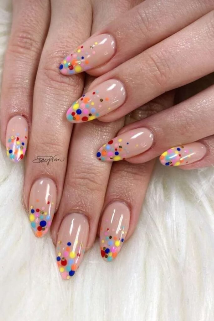 Confetti Dots on Clear Base