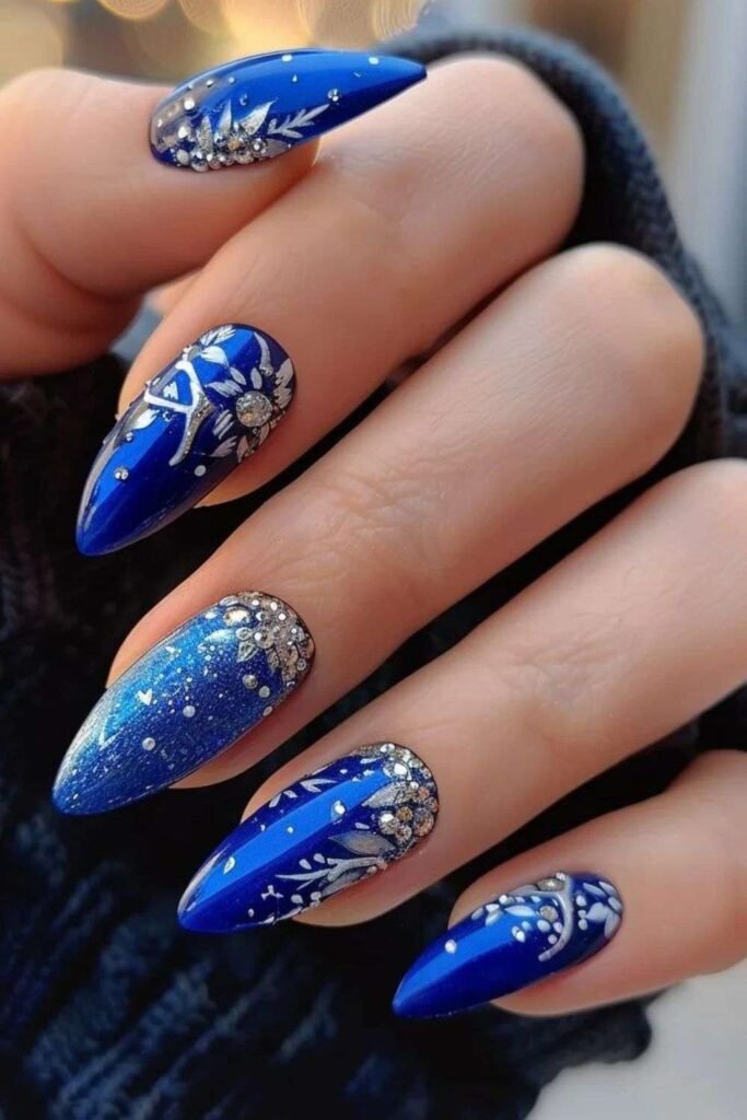 Frozen-Inspired Blue Nails