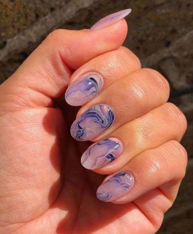 Galaxy Marble Nails
