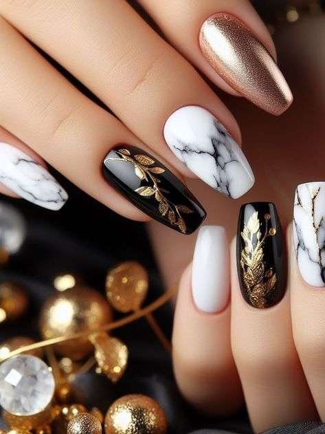 Matte Marble Nails