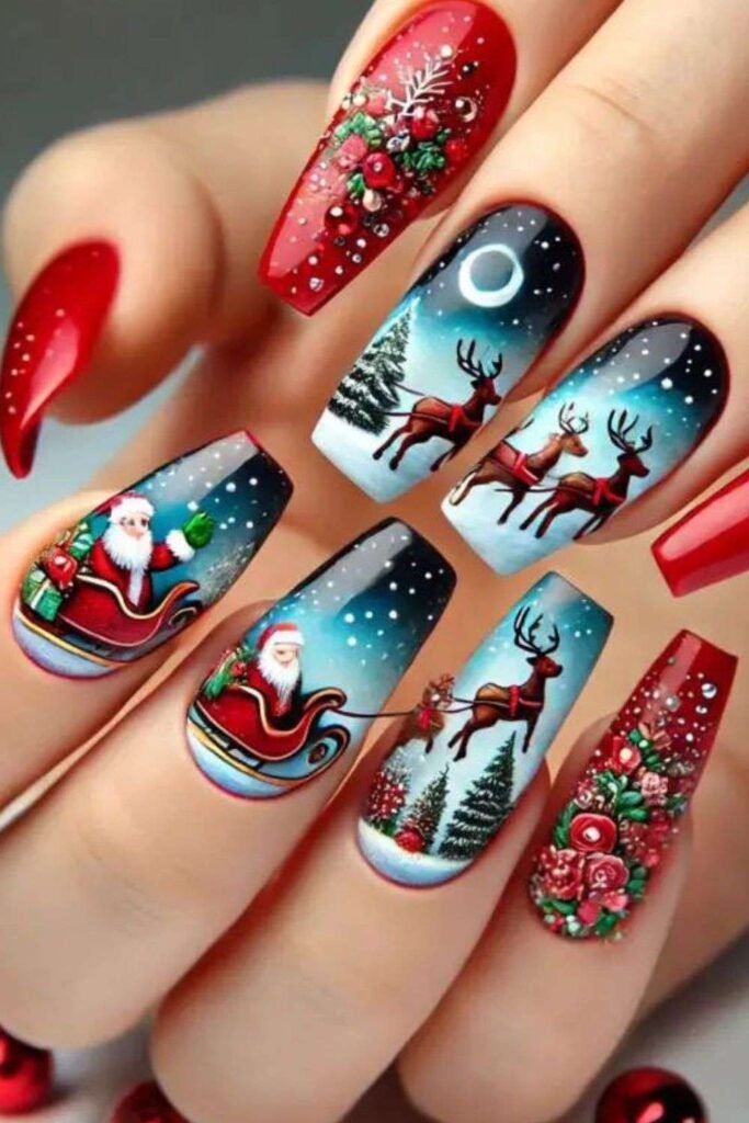 Minimalist Christmas Nails