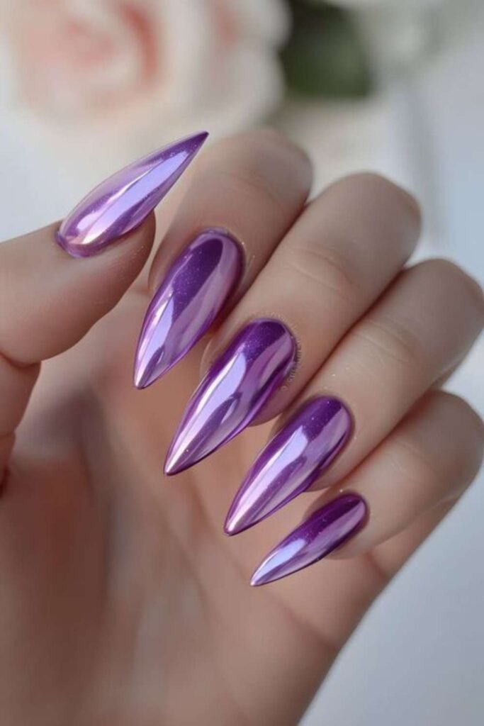Multicolor Chrome Nails