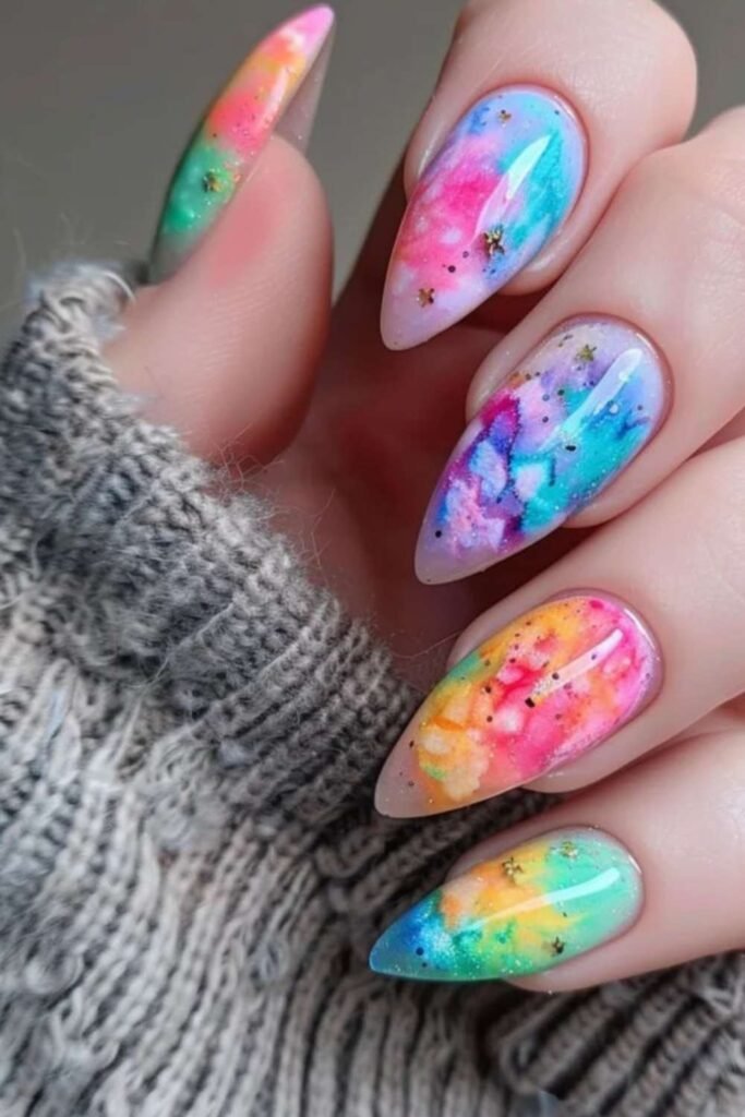 Multicolor Marble Effect