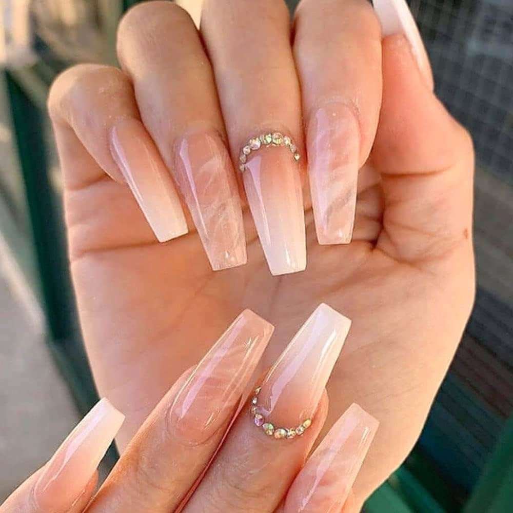 Nude Marble Nails