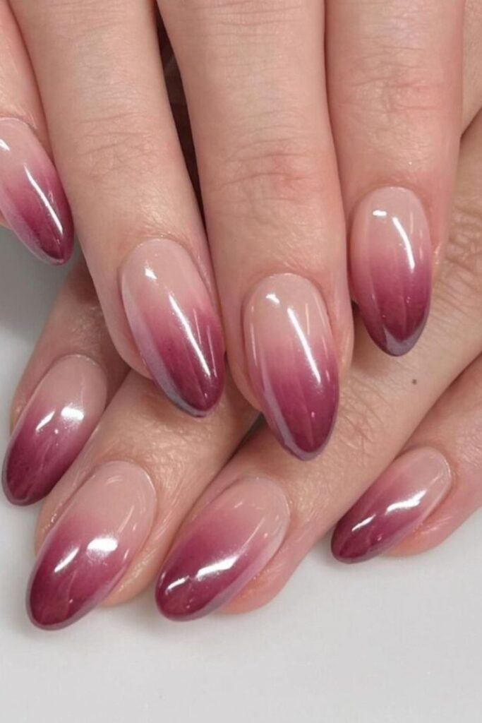 Pink Ombre Nails