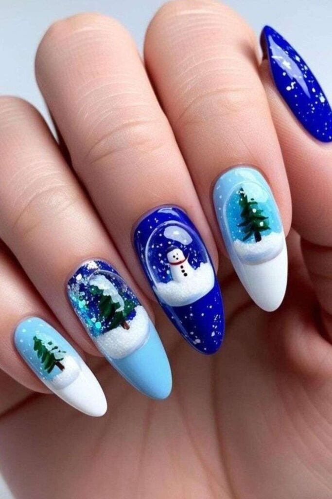 Snowy Glitter Gradient
