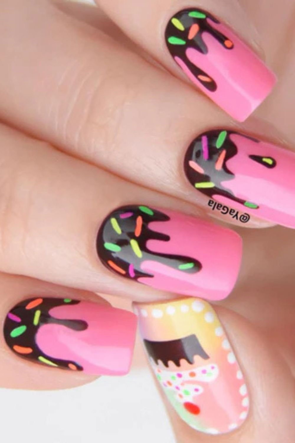 Birthday Cake Nail Art