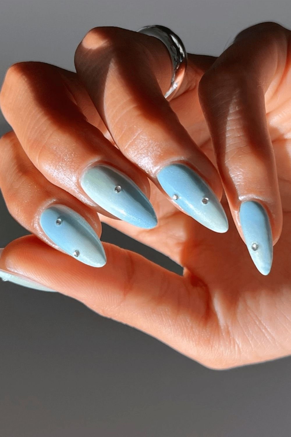 Gel Nails with Rhinestones
