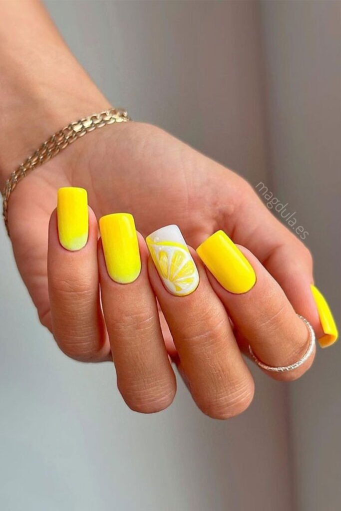 Lemonade Yellow Nails