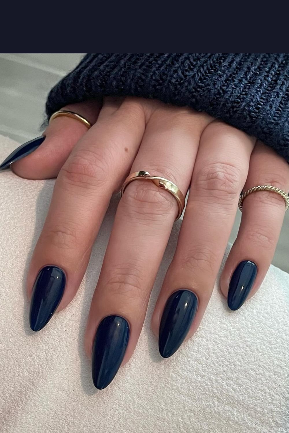 Navy Blue Winter Nails